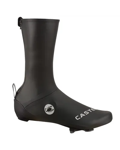 Castelli Aero Race 2 Rosso Corsa Waterproof/Windproof Cycling Shoecover, Black