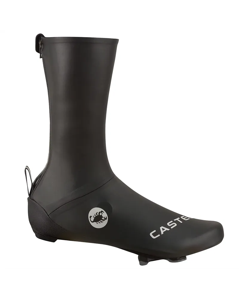 Castelli Aero Race 2 Rosso Corsa Waterproof/Windproof Cycling Shoecover, Black