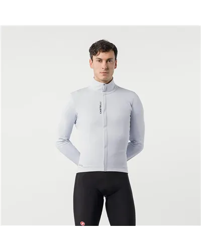 Castelli Ideale Windstopper Giacca Antivento Uomo, Silver Gray