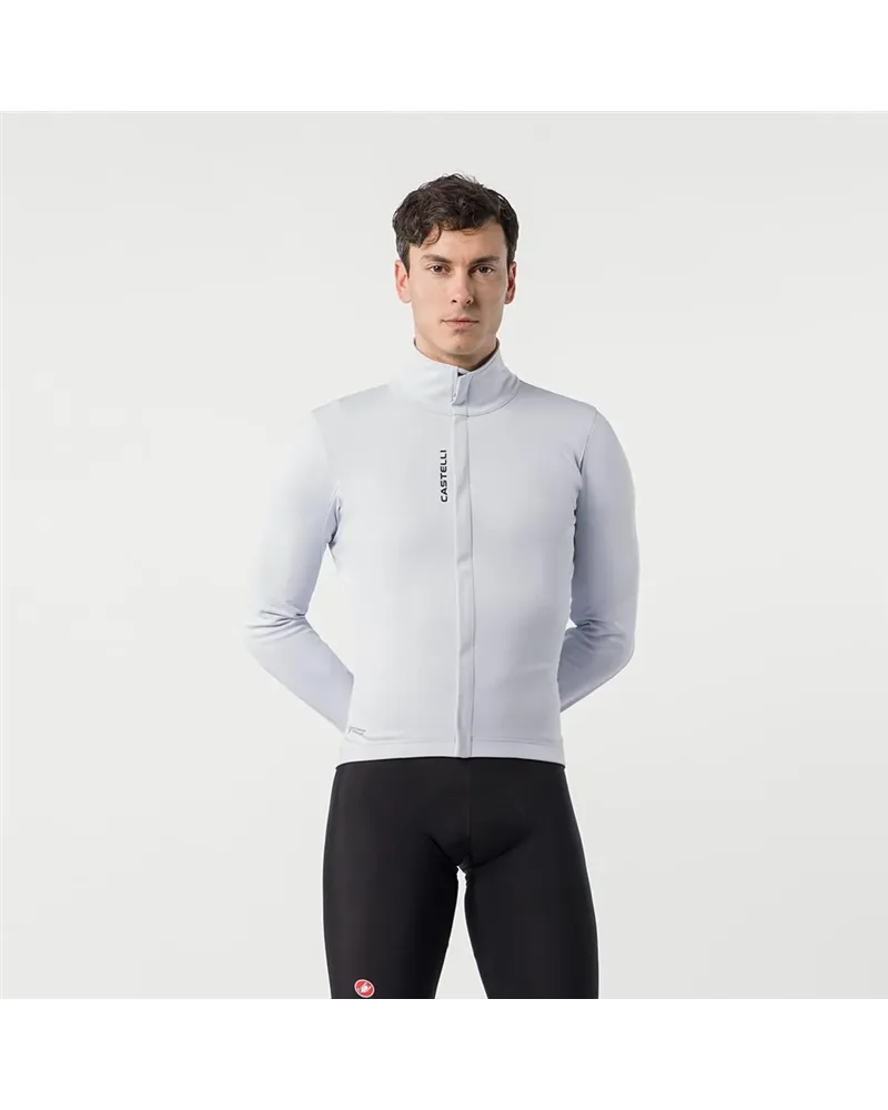 Castelli Ideale Windstopper Giacca Antivento Uomo, Silver Gray