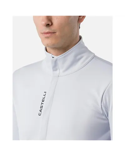 Castelli Ideale Windstopper Giacca Antivento Uomo, Silver Gray