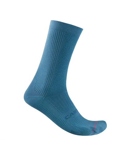 Castelli Espresso 18 Unisex Unisex Cycling Socks, Metallic Blue