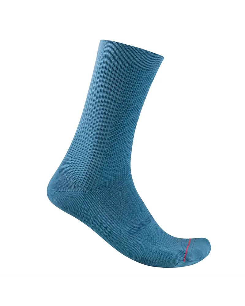 Castelli Espresso 18 Unisex Unisex Cycling Socks, Metallic Blue