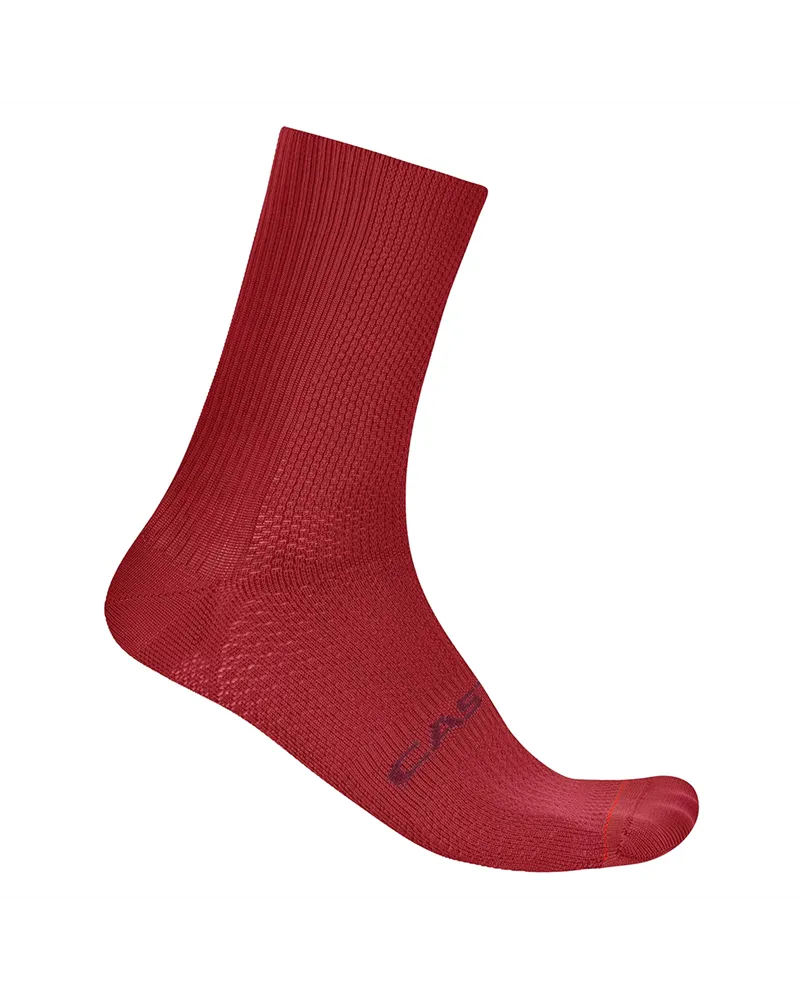 Castelli Espresso 18 Unisex Unisex Cycling Socks, Garnet