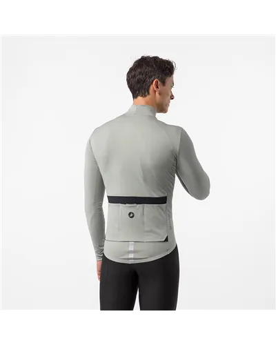 Castelli Perfetto Pro Rosso Corsa Polartec AirCore Giacca Antipioggia/Antivento Uomo, Shadow