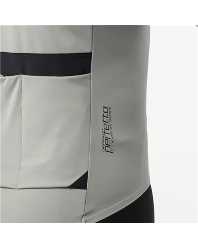 Castelli Perfetto Pro Rosso Corsa Polartec AirCore Giacca Antipioggia/Antivento Uomo, Shadow