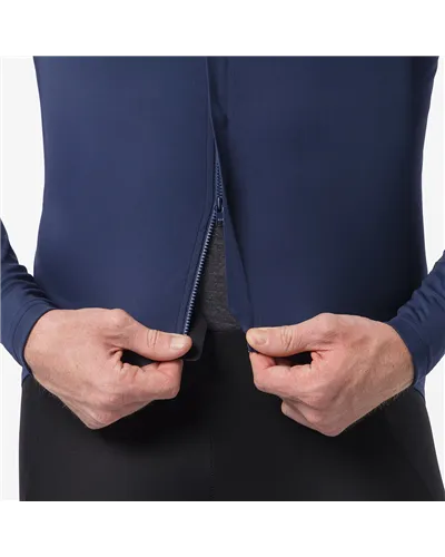 Castelli Perfetto Pro Rosso Corsa Polartec AirCore Giacca Antipioggia/Antivento Uomo, Belgian Blue