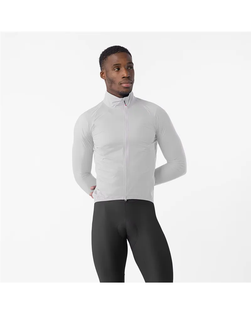 Castelli Transition Air Giacca Ripiegabile Antipioggia/Antivento Uomo, Ivory