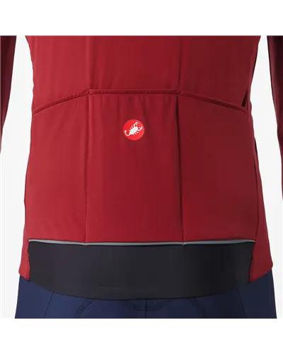 Castelli Alpha 150 RoS Polartec AirCore Giacca Antipioggia/Antivento Uomo, Garnet/Black