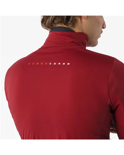 Castelli Alpha 150 RoS Polartec AirCore Giacca Antipioggia/Antivento Uomo, Garnet/Black