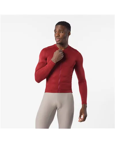 Castelli Espresso 2 Maglia Maniche Lunghe Full Zip Uomo, Garnet