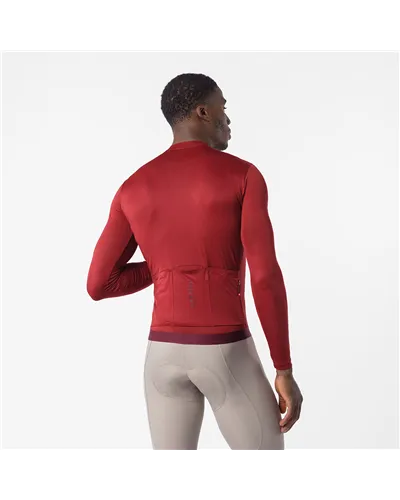 Castelli Espresso 2 Maglia Maniche Lunghe Full Zip Uomo, Garnet
