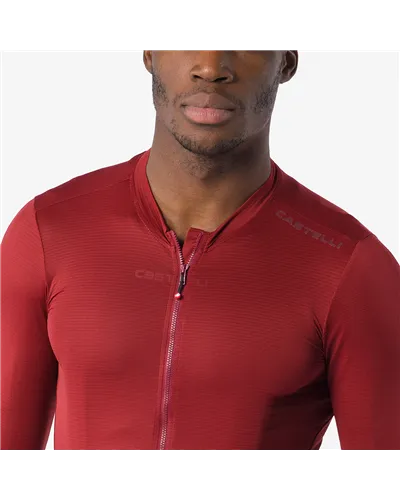 Castelli Espresso 2 Maglia Maniche Lunghe Full Zip Uomo, Garnet