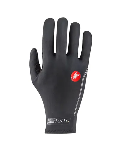 Castelli Perfetto Light 2 Rosso Corsa Windstopper Unisex Cycling Gloves Touchscreen, Black
