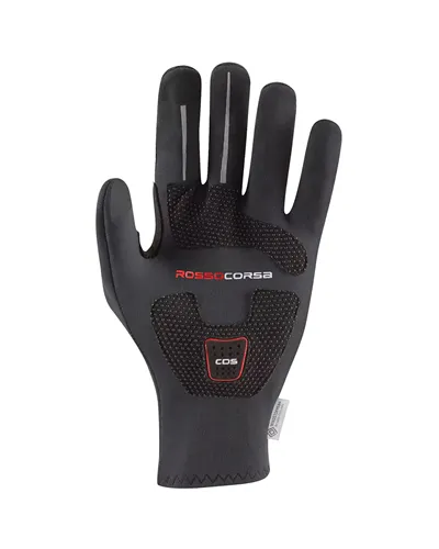Castelli Perfetto Light 2 Rosso Corsa Windstopper Unisex Cycling Gloves Touchscreen, Black