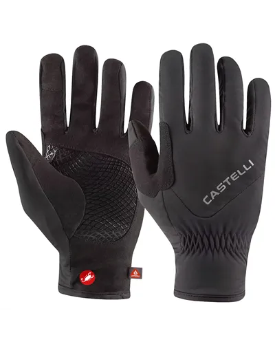 Castelli Entrata Thermal 3 Primaloft Guanti Invernali Ciclismo Unisex Touchscreen, Black
