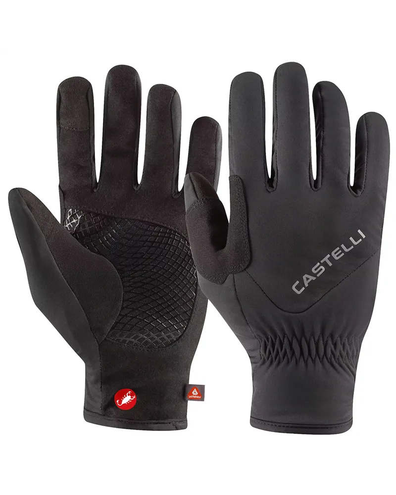 Castelli Entrata Thermal 3 Primaloft Guanti Invernali Ciclismo Unisex Touchscreen, Black