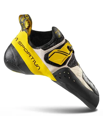 La Sportiva Solution Climbing Shoes, White/Yellow