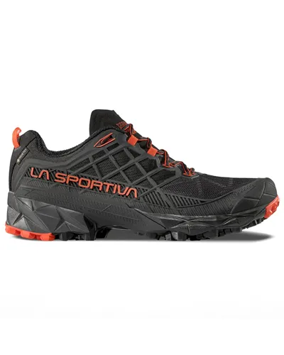 La Sportiva Akyra II GTX Gore-Tex Scarpe Trail Running Uomo, Black/Cherry Tomato
