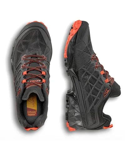 La Sportiva Akyra II GTX Gore-Tex Men's Trail Running Shoes, Black/Cherry Tomato