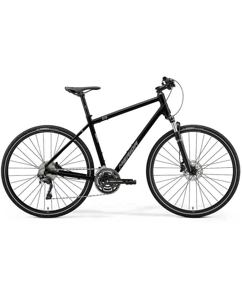 Merida Crossway 500 Glossy Black (Matt Silver) MY22
