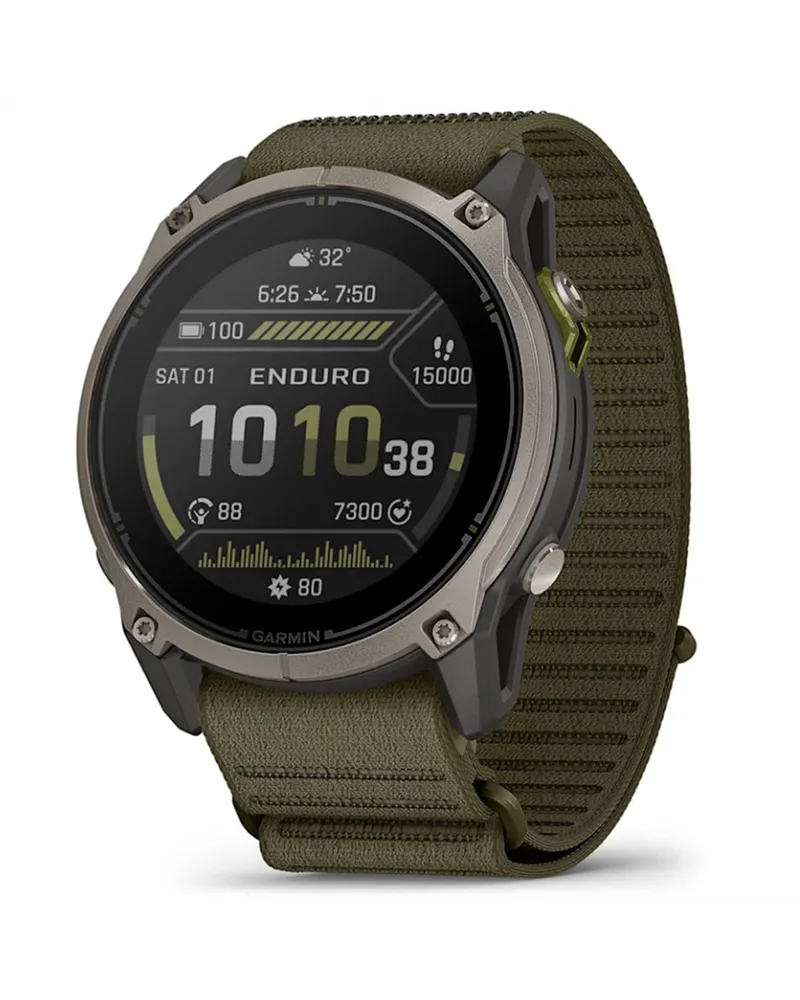 Garmin Enduro 4 Wrist-Based HR GPS Multisport Watch, Grey/Dark Olive
