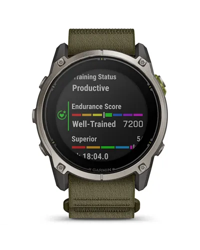 Garmin Enduro 4 Wrist-Based HR GPS Multisport Watch, Grey/Dark Olive