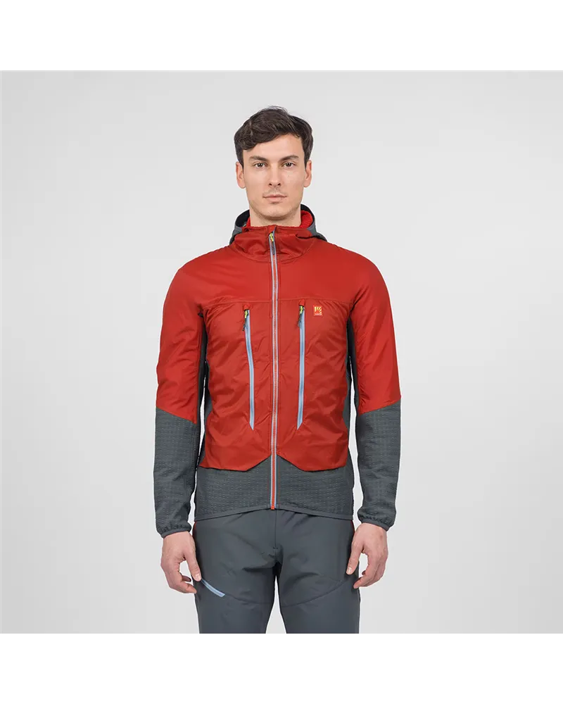 Karpos Alagna Plus 2.0 Giacca Scialpinismo Uomo, Fire/Woodland Gray