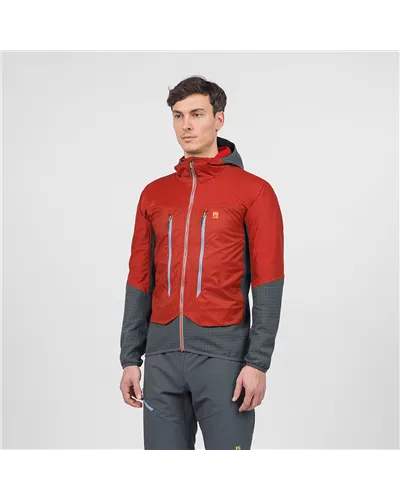 Karpos Alagna Plus 2.0 Giacca Scialpinismo Uomo, Fire/Woodland Gray