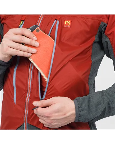 Karpos Alagna Plus 2.0 Giacca Scialpinismo Uomo, Fire/Woodland Gray