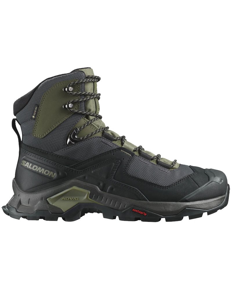 Salomon Quest Element GTX Gore-Tex Scarponi Trekking Uomo, Black/Deep Lichen Green/Olive Night