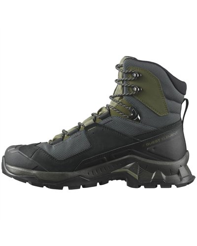 Salomon Quest Element GTX Gore-Tex Scarponi Trekking Uomo, Black/Deep Lichen Green/Olive Night