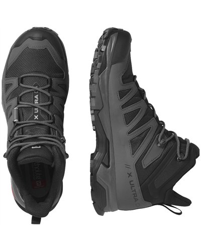 Salomon X Ultra 4 Mid GTX Gore-Tex Men's Trekking Boots, Black/Magnet/Pearl Blue