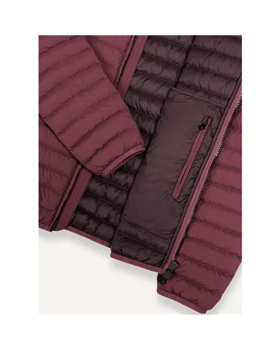 Colmar Men's Light Down Jacket with Hood, Brick/Chocolate
