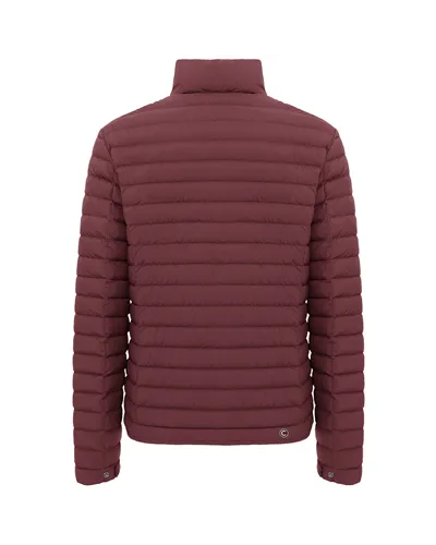 Colmar Men's Light Down Jacket with Padded Collar, Brick/Chocolate