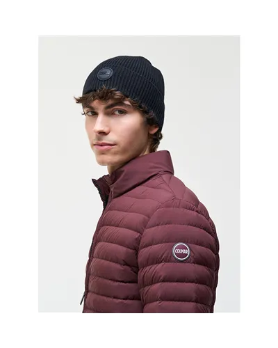 Colmar Men's Light Down Jacket with Padded Collar, Brick/Chocolate