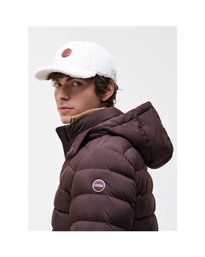 Colmar Men's Down Jacket with Detachable Hood, Black Coffee/Black