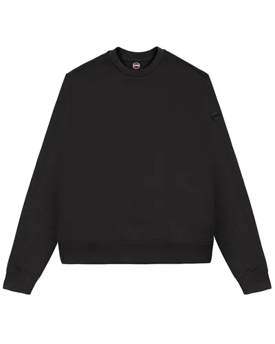 Colmar Felpa Girocollo in Jacquard Uomo, Black