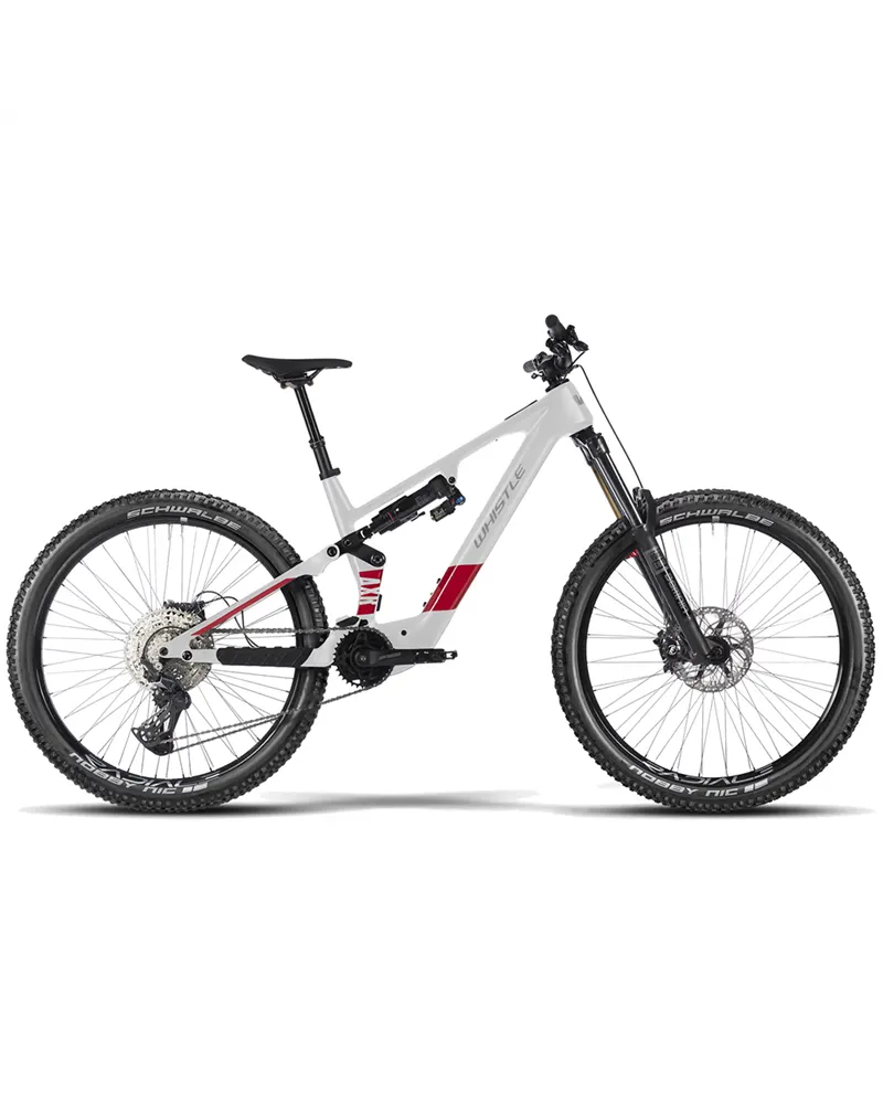 Atala Whistle e-MTB AXR C6.7 Shimano Deore XT Di2 12v Avinox M2S 800Wh, Bianco/Rosso