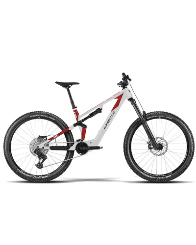 Atala Whistle e-MTB AXR C7.7 Sram S1000 Eagle AXS 12v Avinox M2S 800Wh, Bianco/Rosso-Righe