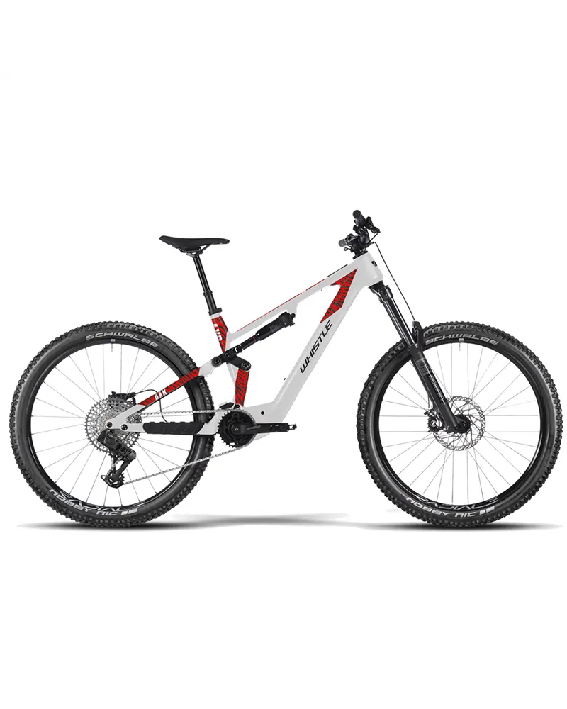 Atala Whistle e-MTB AXR C7.7 Sram S1000 Eagle AXS 12v Avinox M2S 800Wh, Bianco/Rosso-Righe
