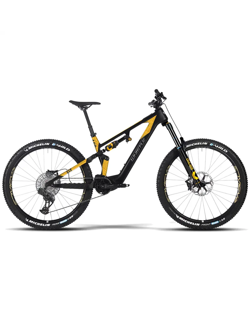 Atala Whistle e-MTB AXR C9.7 Sram GX Eagle AXS 12v Avinox M2S 800Wh, Nero/Oro-Righe