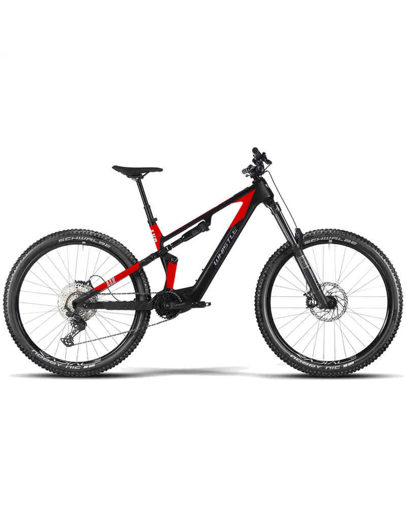 Atala Whistle e-MTB AXR CA5.7 Shimano Deore XT 12v Avinox M2S 800Wh, Nero/Rosso