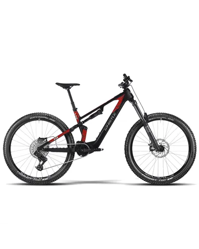 Atala Whistle e-MTB AXR RC6.7 Sram S1000 Eagle AXS 12v Avinox M2 800Wh, Nero/Rosso-Righe