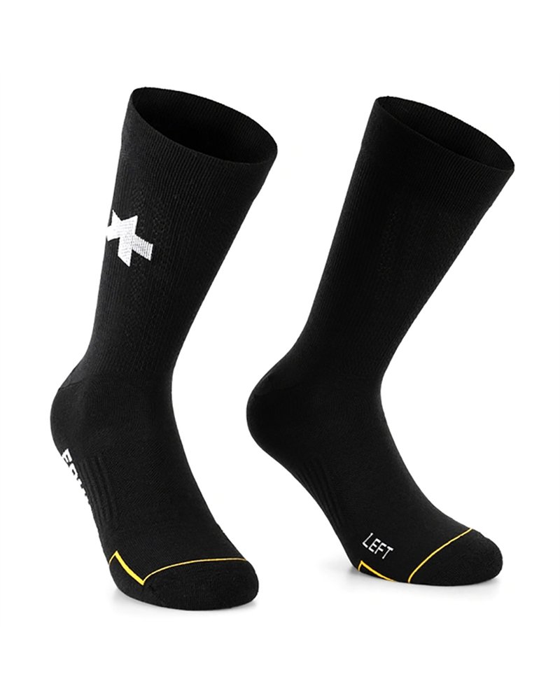 Assos RS Spring Fall Cycling Socks, Black Series