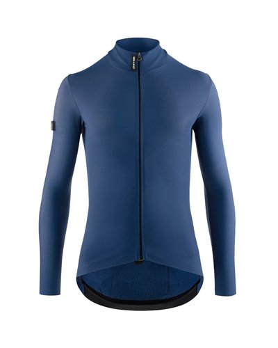 Assos Mille GT Spring Fall C2 Men's Long Sleeve Full Zip Cycling Jersey, Stone Blue