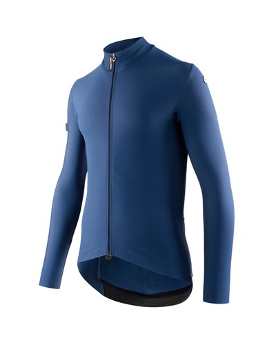 Assos Mille GT Spring Fall C2 Men's Long Sleeve Full Zip Cycling Jersey, Stone Blue