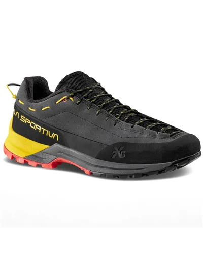 La Sportiva TX Guide Leather Men's Approach Shoes, Carbon/Yellow