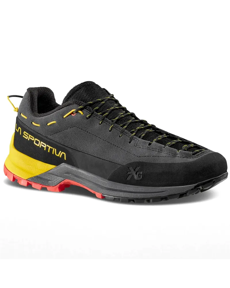 La Sportiva TX Guide Leather Scarpe Avvicinamento Uomo, Carbon/Yellow