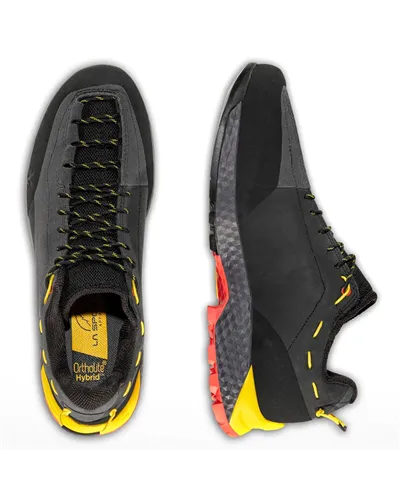 La Sportiva TX Guide Leather Scarpe Avvicinamento Uomo, Carbon/Yellow